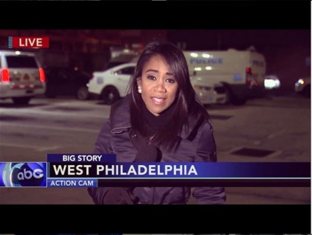 Christie Ileto covering news in West Philadelphia